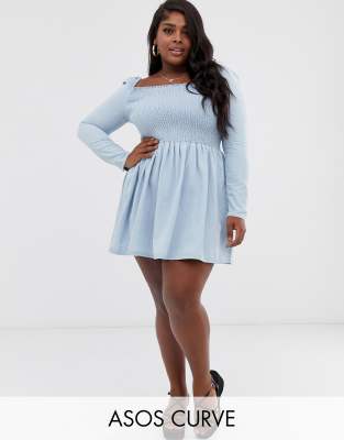 asos plus size denim dress