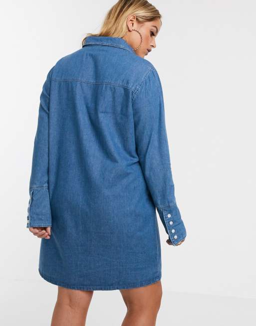 Asos plus size hot sale denim dress