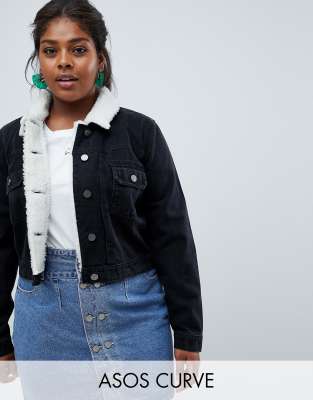 asos plus size denim jacket