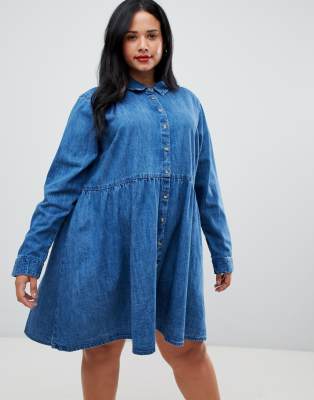 asos curve denim dress