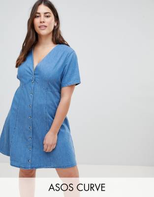 curve denim dress