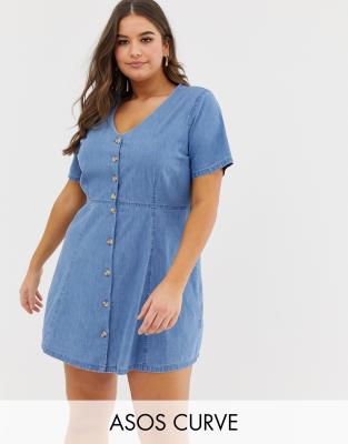 curve denim dress