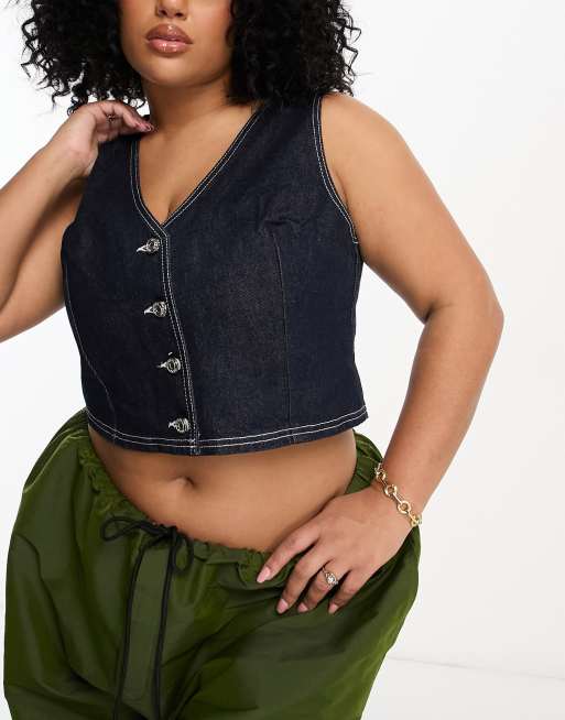 CROPPED JACKET SET VEST TOP