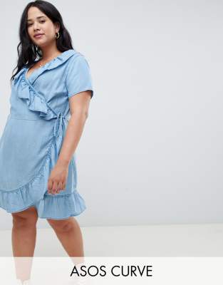 asos curve denim dress