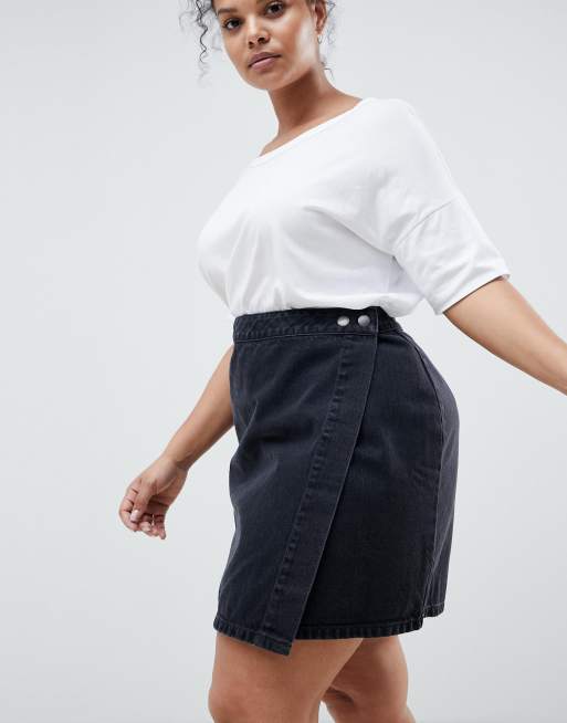 Denim wrap skirt outlet 3x