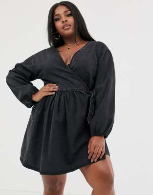 asos curve denim dress