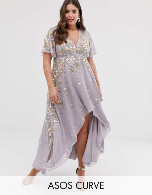 Asos curve 2024 embellished dress