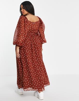 asos brown dress