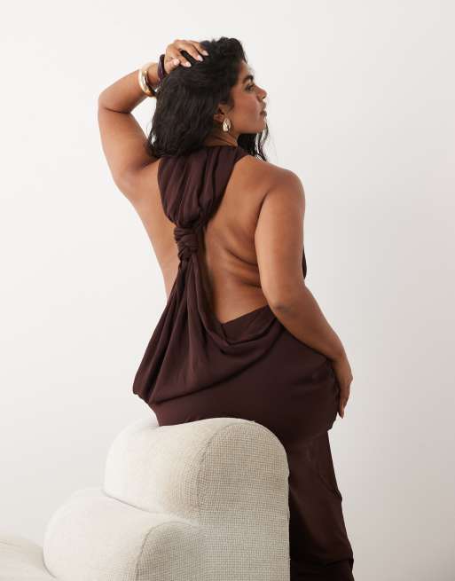 backless knot dress BLACK BACKLESS KNIT DRESS