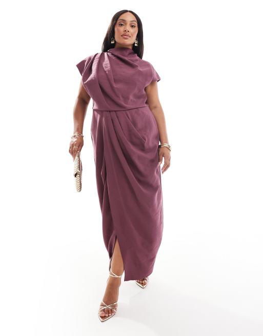 Asos aubergine dress sale