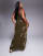 Asos Curve Asos Design Curve Draped Skirt Overlay Maxi Dress With Dropped Waist And Embellishment