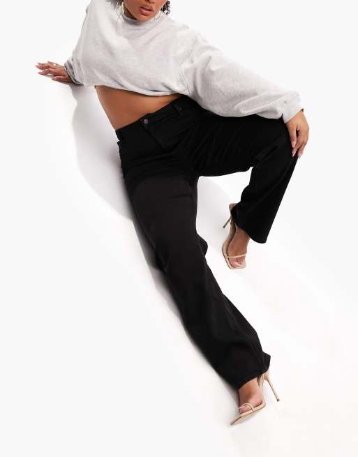 ASOS DESIGN Curve - Easy - Rechte jeans in zwart