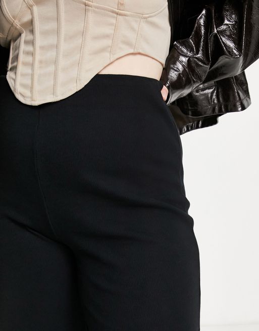 ASOS LUXE Curve sexy flare pants in black