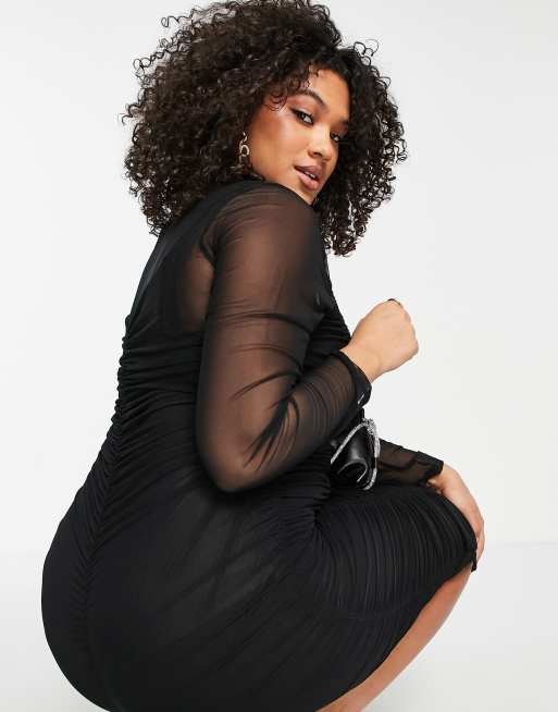 Asos curve hot sale black dresses