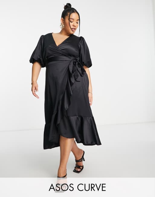 Asos plus sale size black dresses