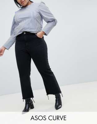 plus size black flare jeans