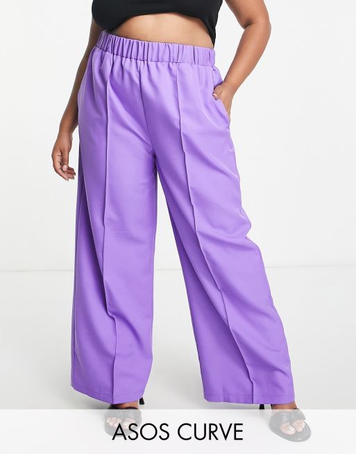 Purple store tailored trousers