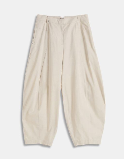 ASOS DESIGN Curve – Elegante Barrel-Hose in Steinbeige mit extrem schmal zulaufendem Bein, 6 von 9