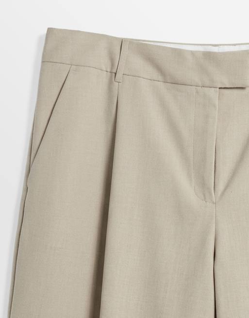 ASOS DESIGN Curve – Elegante Hose in Camel mit maskulinem Schnitt und niedrigem Bund, 8 von 8