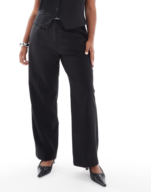 ASOS DESIGN Curve – Elegante, schmal geschnittene Hose in Schwarz mit geradem Schnitt, 2 von 5