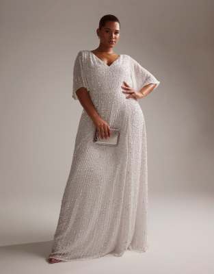 Asos flutter outlet sleeve wedding dress