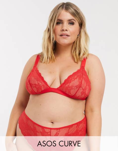 ASOS DESIGN Curve - Eliza - Soutien-gorge triangle pointu en dentelle douce