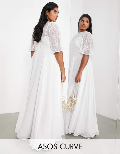 ASOS DESIGN Curve embellished bodice wedding dress | ASOS