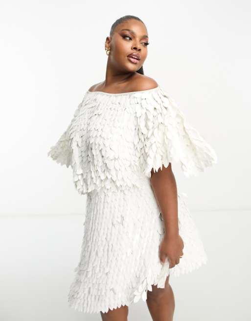 Asos embellished feather clearance dress