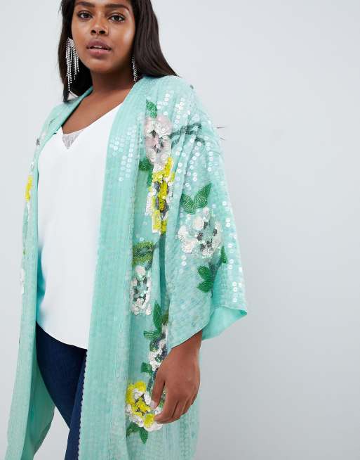 Embellished shop kimono jacket