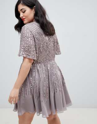 asos curve embellished dress