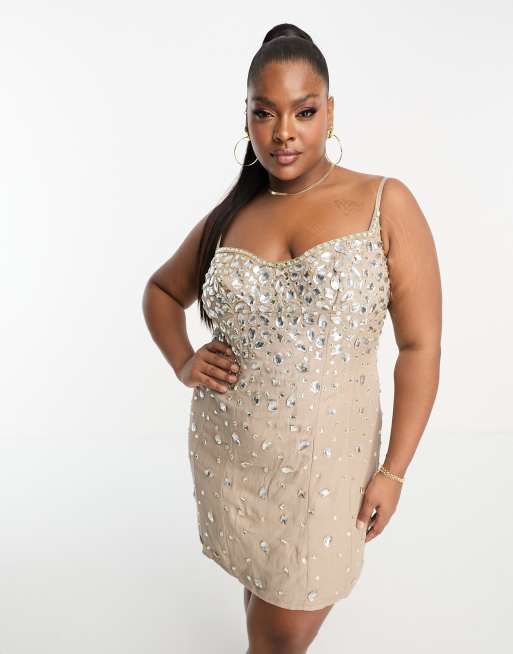 Asos curve embellished outlet dress