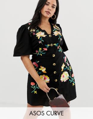 asos curve tea dress