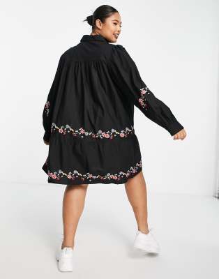 ASOS Embroidered Shirt Dress