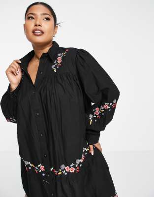 ASOS Embroidered Shirt Dress