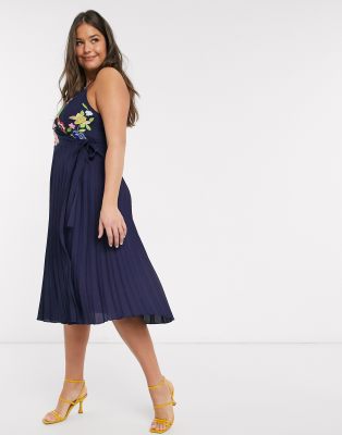 navy curve dress