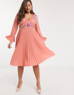 dusky pink dress asos