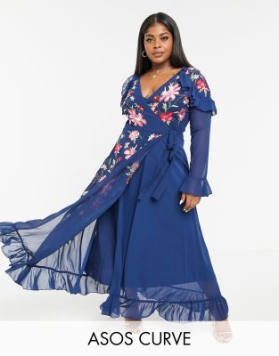 asos maxi wrap dress