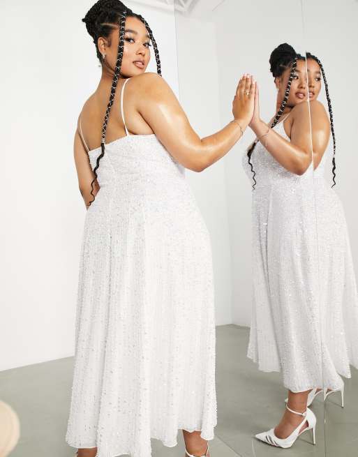 ASOS Bridal ASOS EDITION size 6 Eva embellished cami midi wedd Wedding  Dress Save 41% - Stillwhite