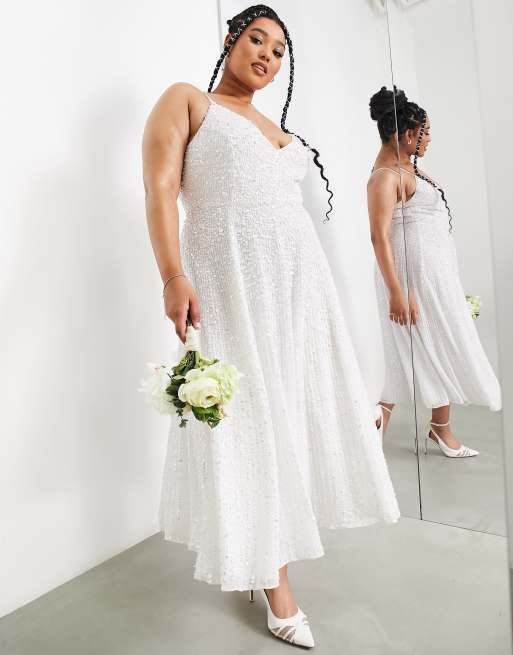 Asos edition embellished cami wedding clearance dress