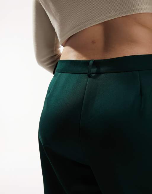 ASOS DESIGN Curve - Everyday - Pantaloni boyfriend extra larghi verde scuro, 3 di 5