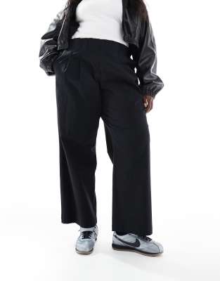ASOS DESIGN CURVE EXAGGERATED PULL ON WIDE LEG PANTS 