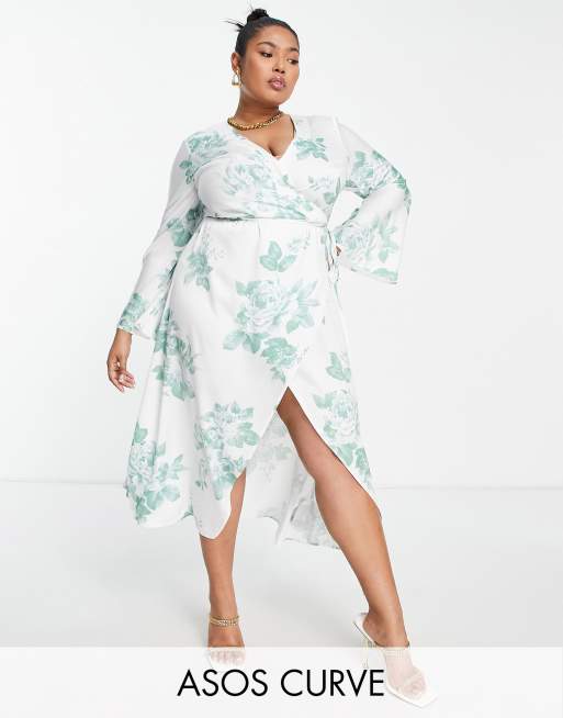 Asos curve green sales dress