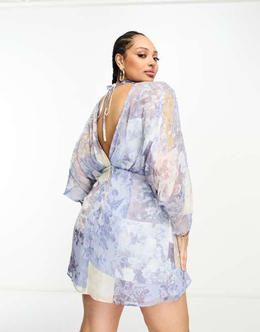Batwing chiffon dress hot sale