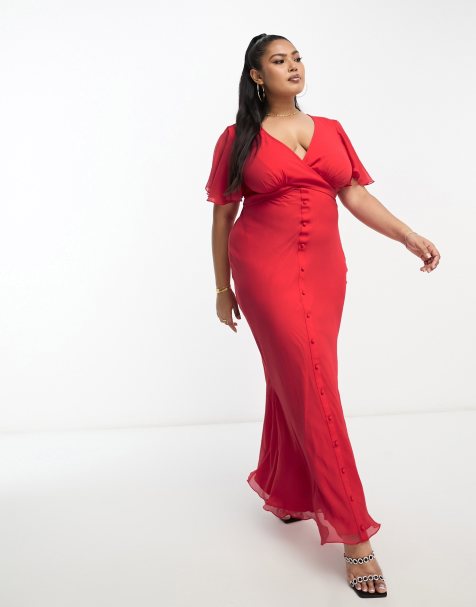 Dress barn plus store size red dresses