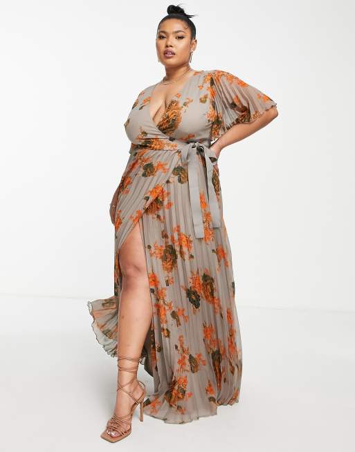 Asos orange 2024 kimono dress