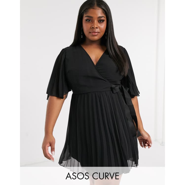 Asos black kimono dress hotsell