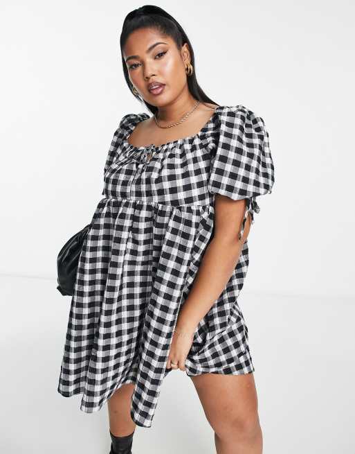 Asos checkered outlet dress