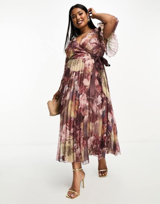 Boohoo kimono sleeve midi dress in mixed hot sale stripe and floral print