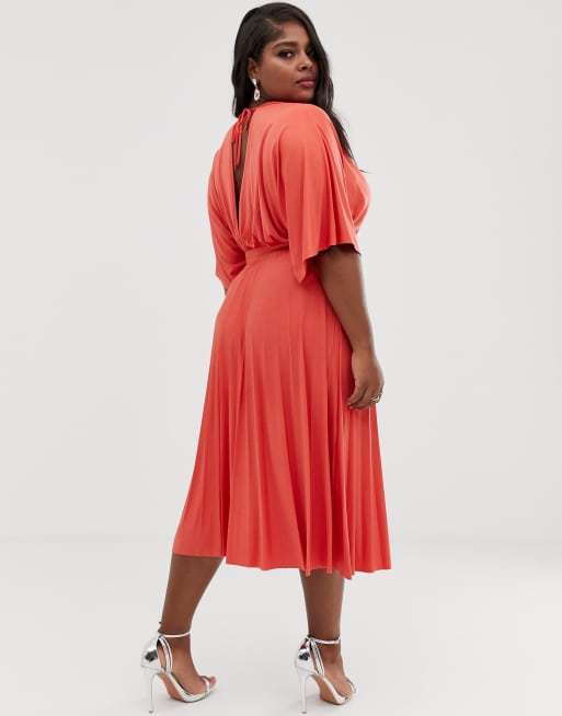 Asos kimono midi clearance dress