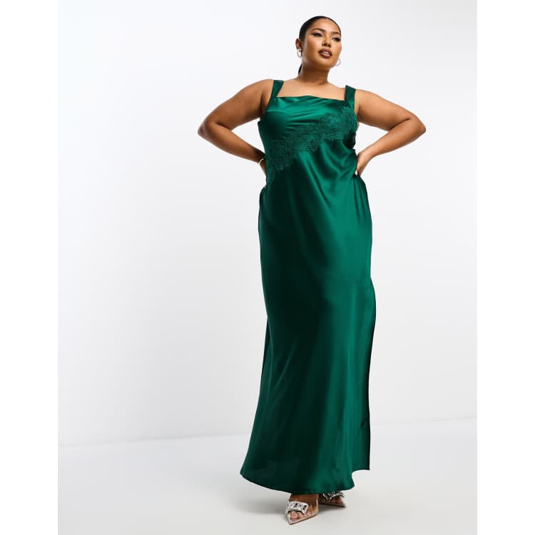 silk laundry green dress Emerald Isle Silk Slip Dress main image 1